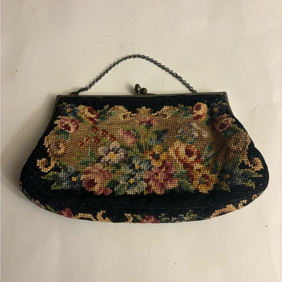 Handbags - Vintage Floral Needlepoint Women’s Clutch Bag 7 X 4 X .5
